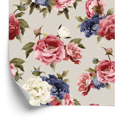 Wallpaper Roses Painted With Watercolor
