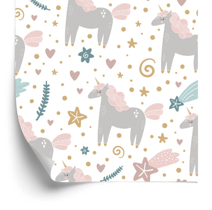 Wallpaper For Kids - Pastel Unicorns