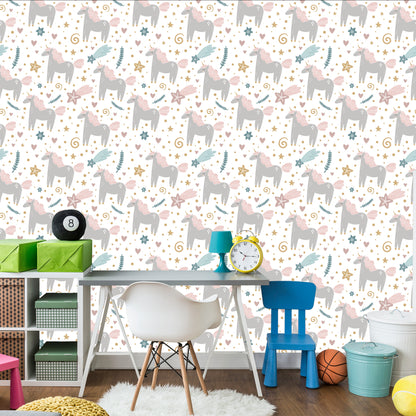 Wallpaper For Kids - Pastel Unicorns