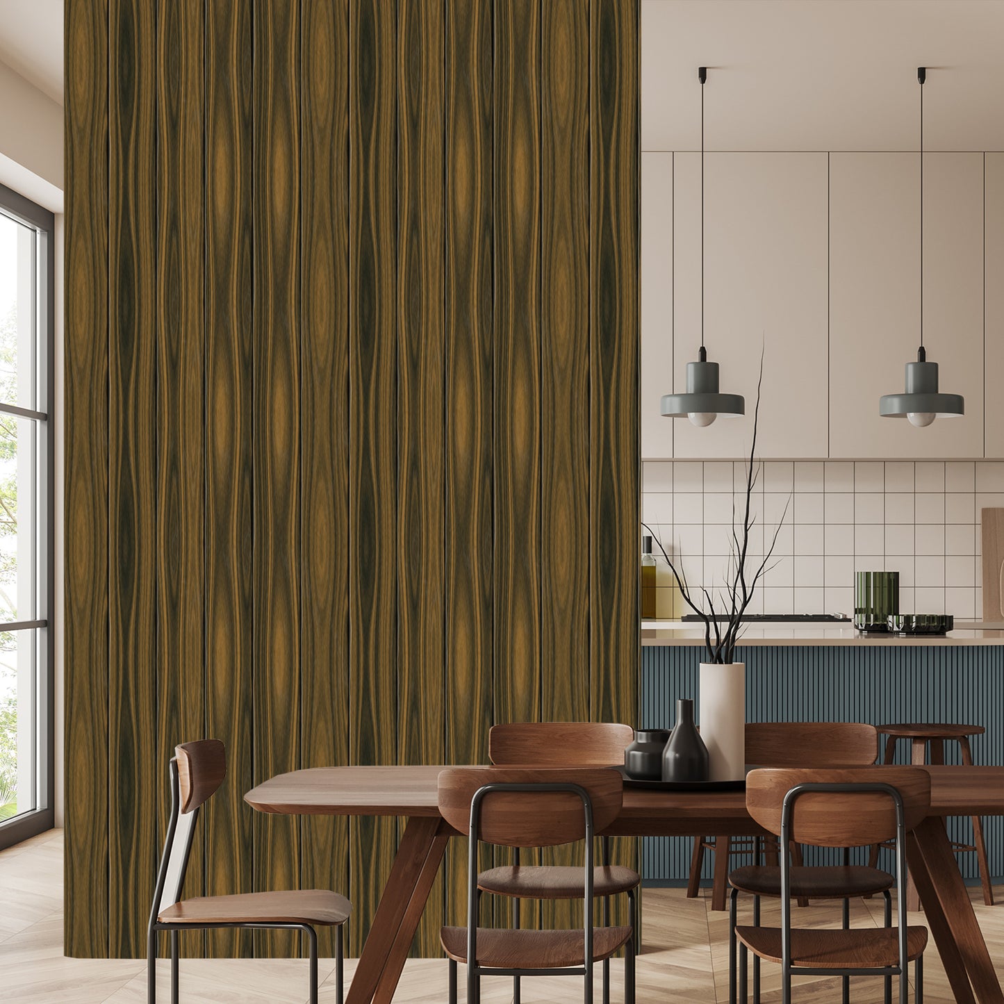 Wallpaper Vertical Wooden Planks