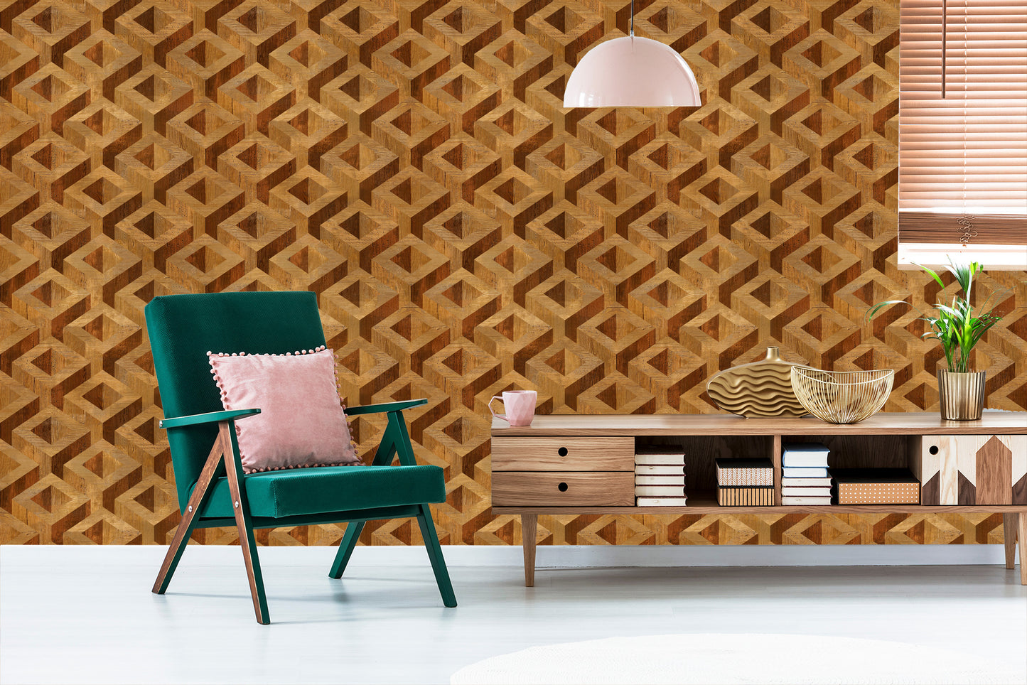 Wallpaper Modern Geometric Pattern