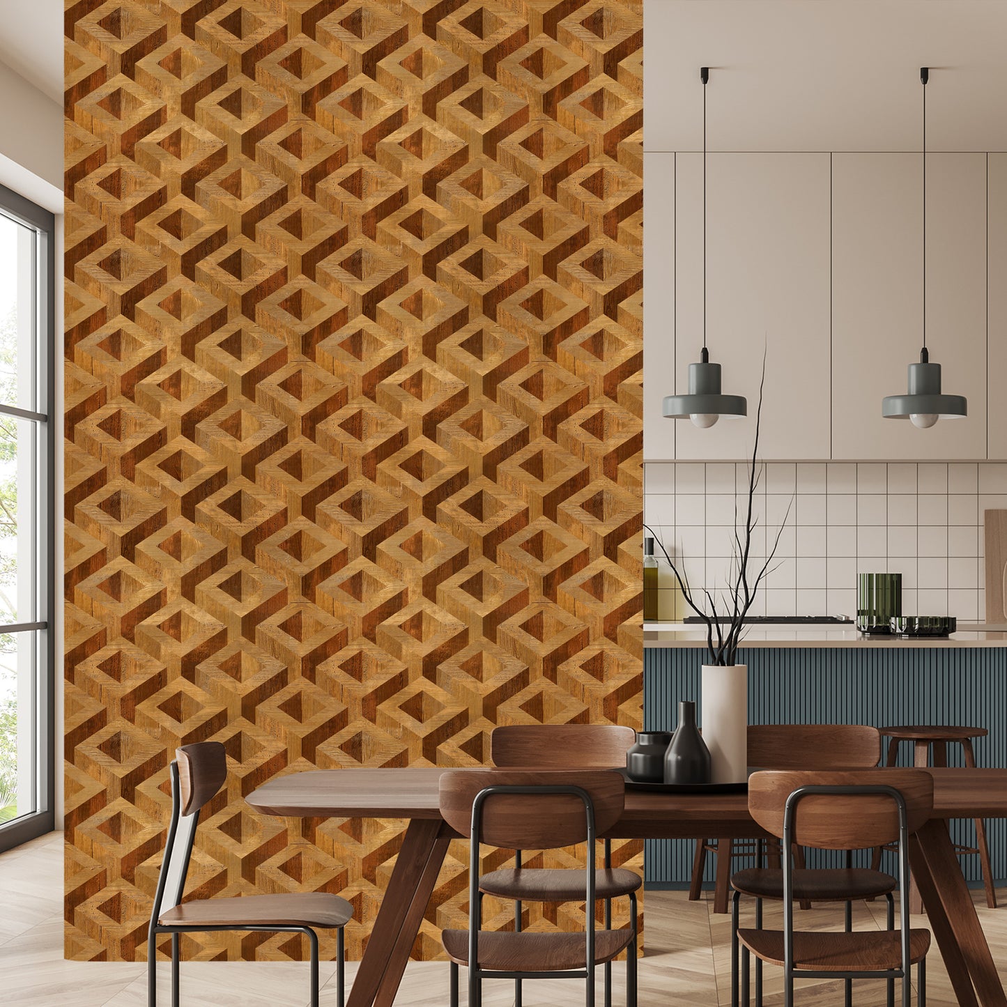 Wallpaper Modern Geometric Pattern