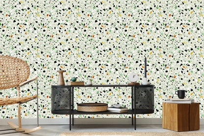 Wallpaper Colorful Terrazzo Concrete