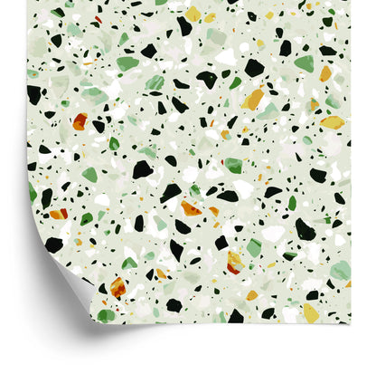 Wallpaper Colorful Terrazzo Concrete