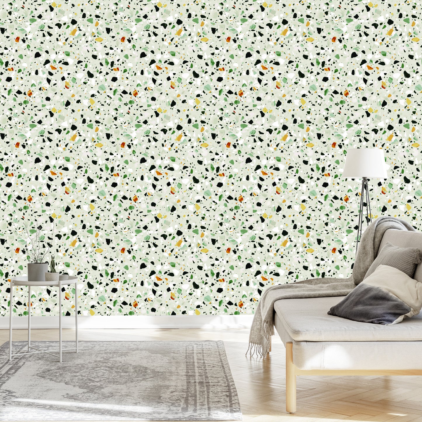 Wallpaper Colorful Terrazzo Concrete