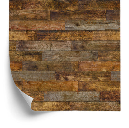 Wallpaper Rustic Horizontal Wooden Planks