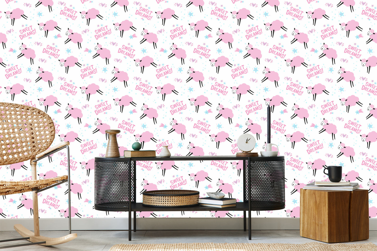 Wallpaper Pink Sheeps