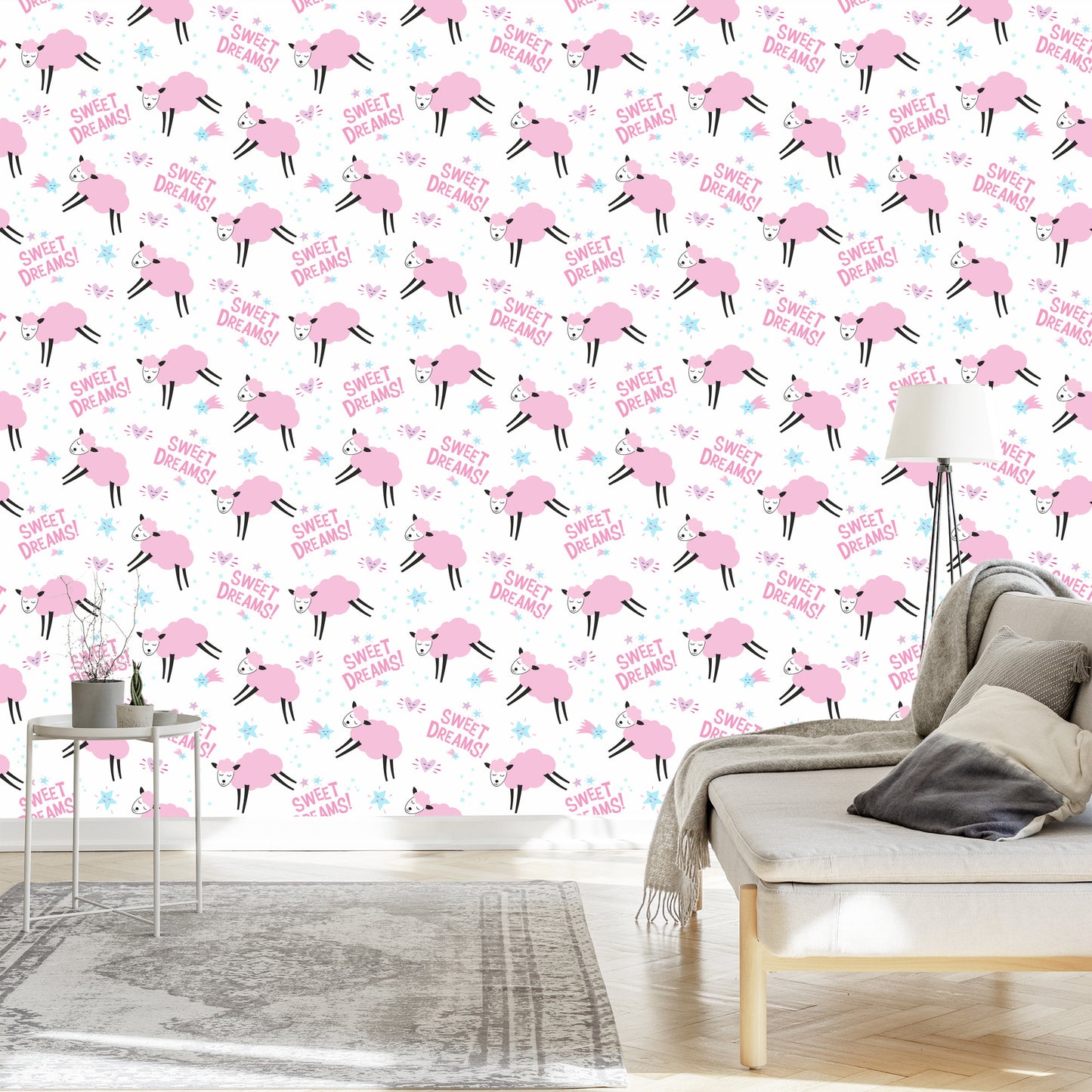 Wallpaper Pink Sheeps