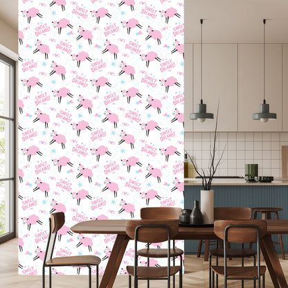Wallpaper Pink Sheeps