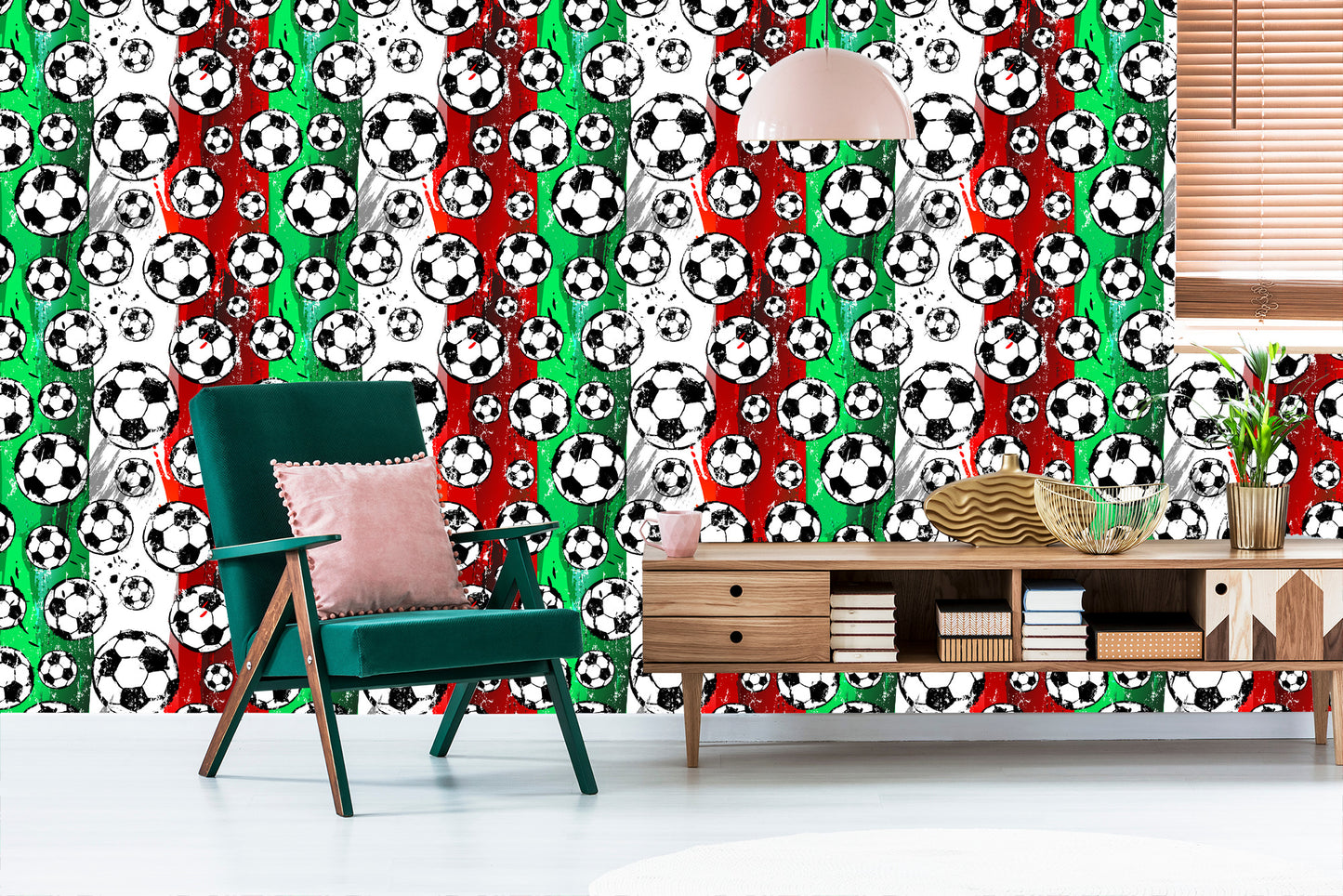 Wallpaper Footballs On A Background In Italian Colours