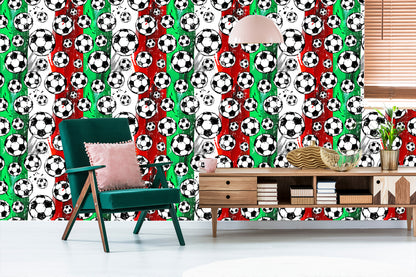 Wallpaper Footballs On A Background In Italian Colours