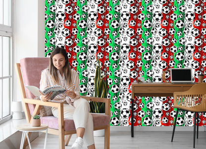 Wallpaper Footballs On A Background In Italian Colours