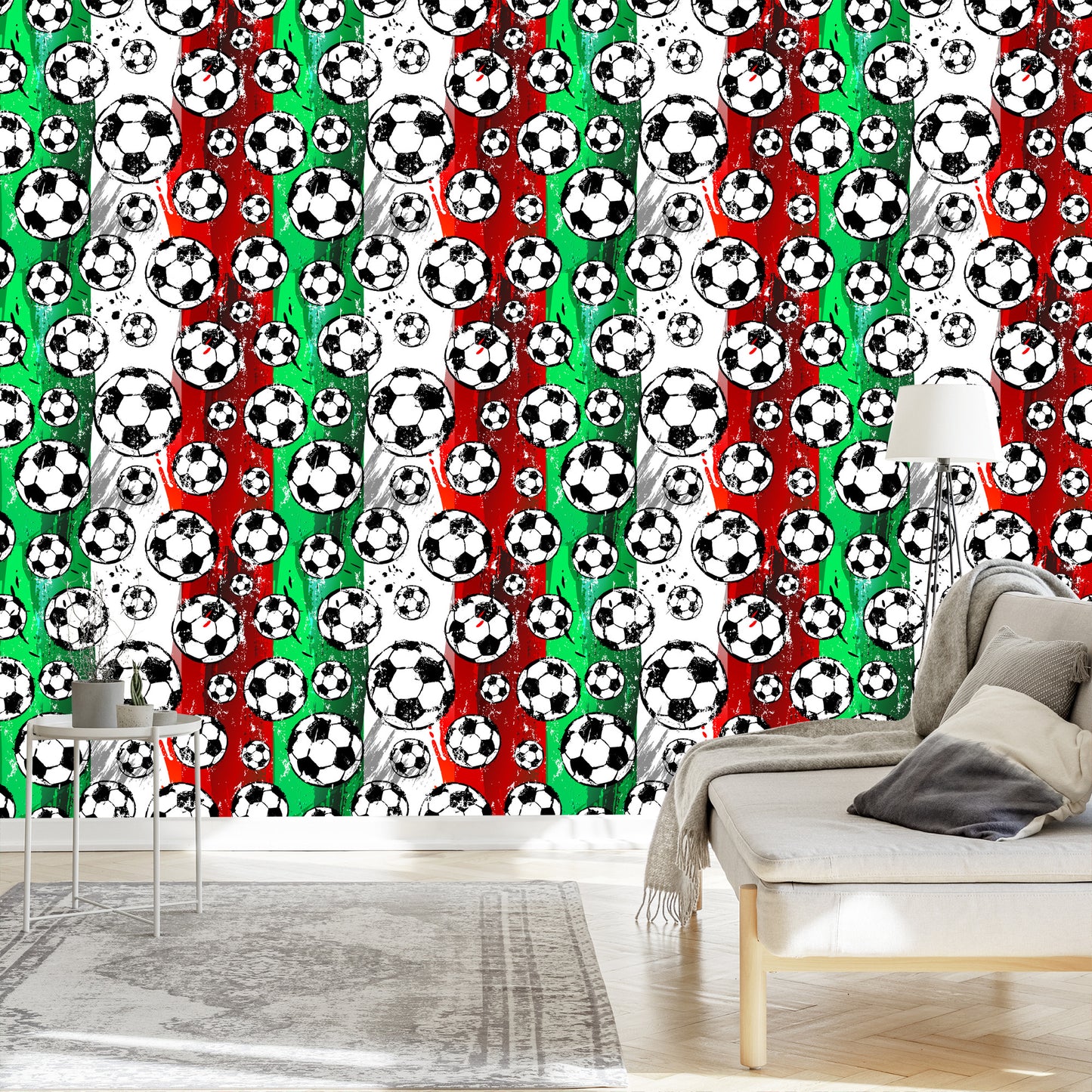 Wallpaper Footballs On A Background In Italian Colours