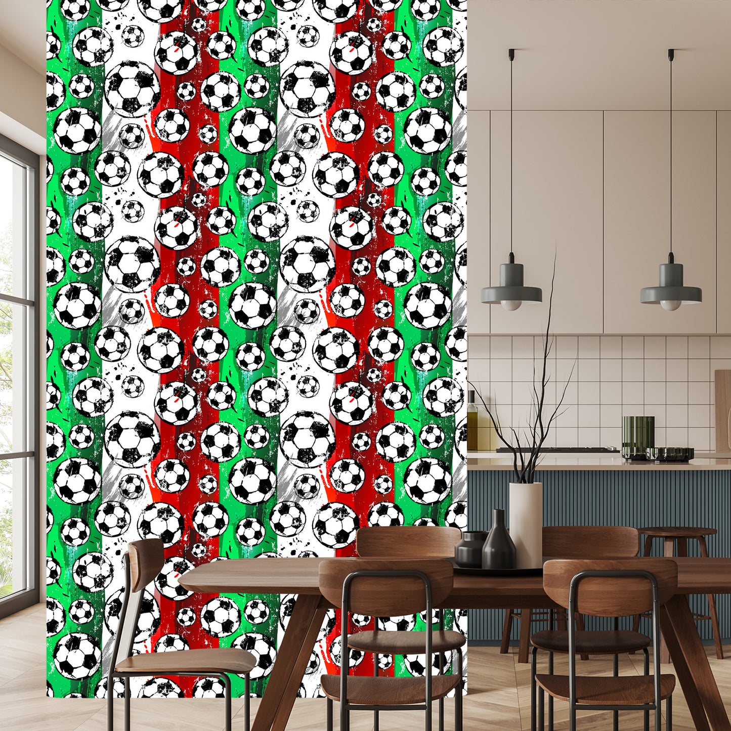 Wallpaper Footballs On A Background In Italian Colours