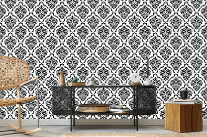 Wallpaper Classic Black And White Ornaments