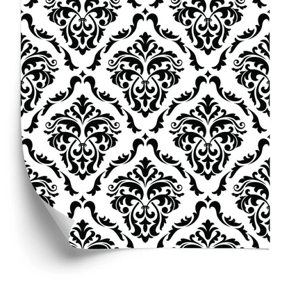 Wallpaper Classic Black And White Ornaments