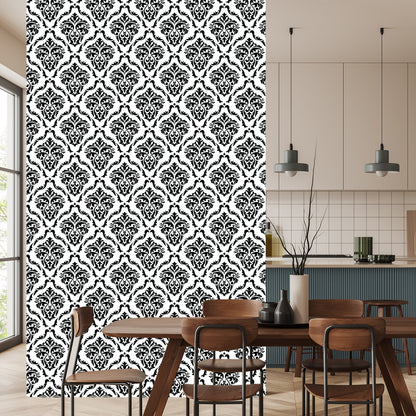 Wallpaper Classic Black And White Ornaments