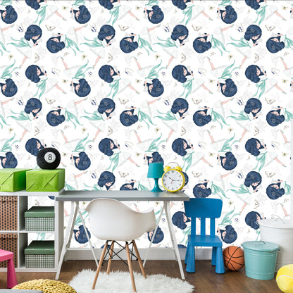 Wallpaper Girls Among Butterflies