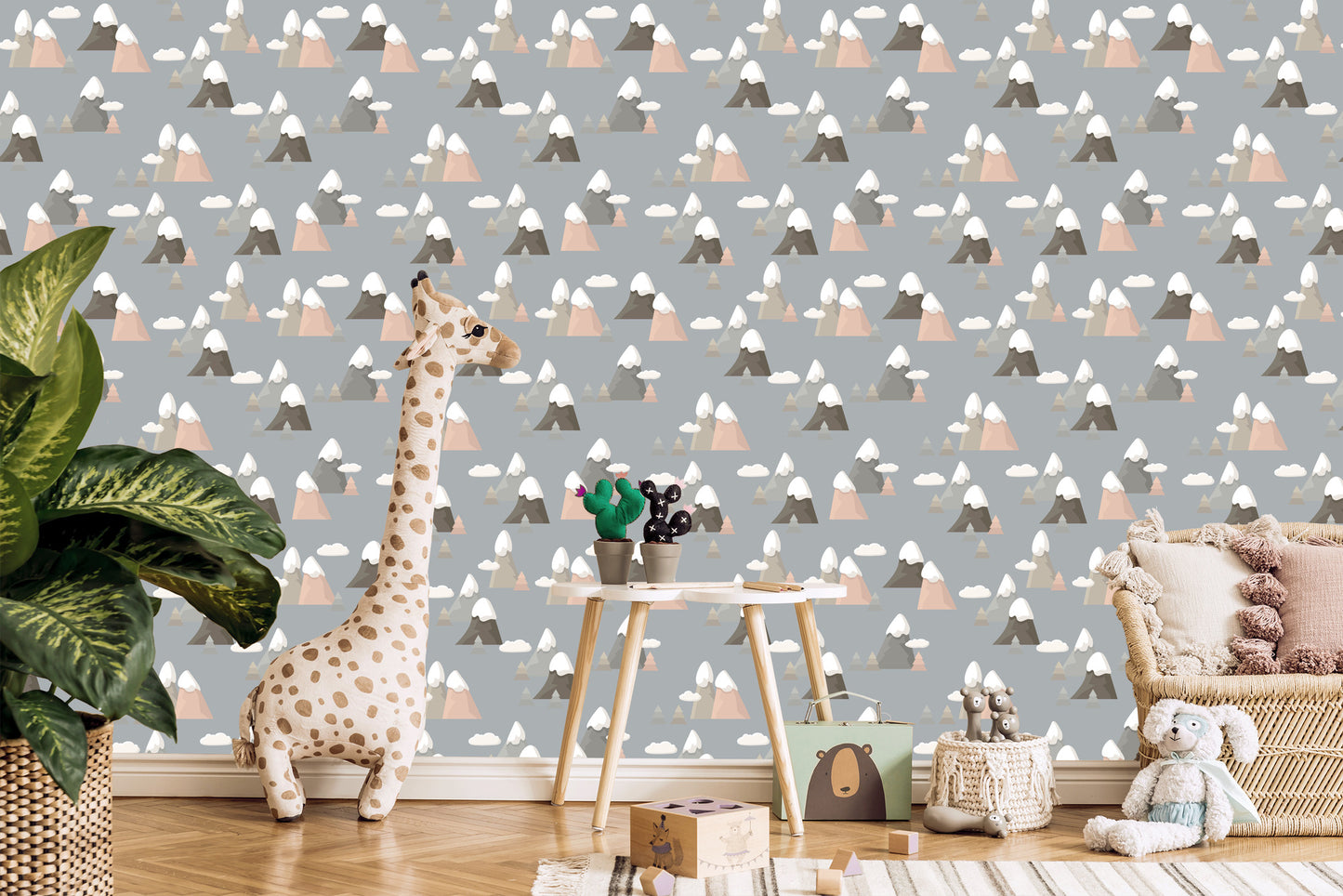 Wallpaper For Children - Mountains Pattern