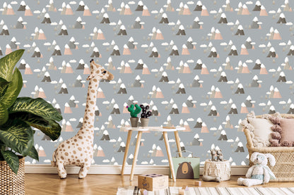Wallpaper For Children - Mountains Pattern