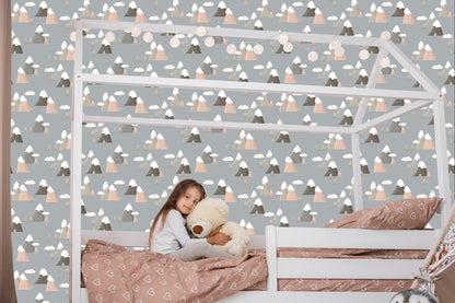 Wallpaper For Children - Mountains Pattern