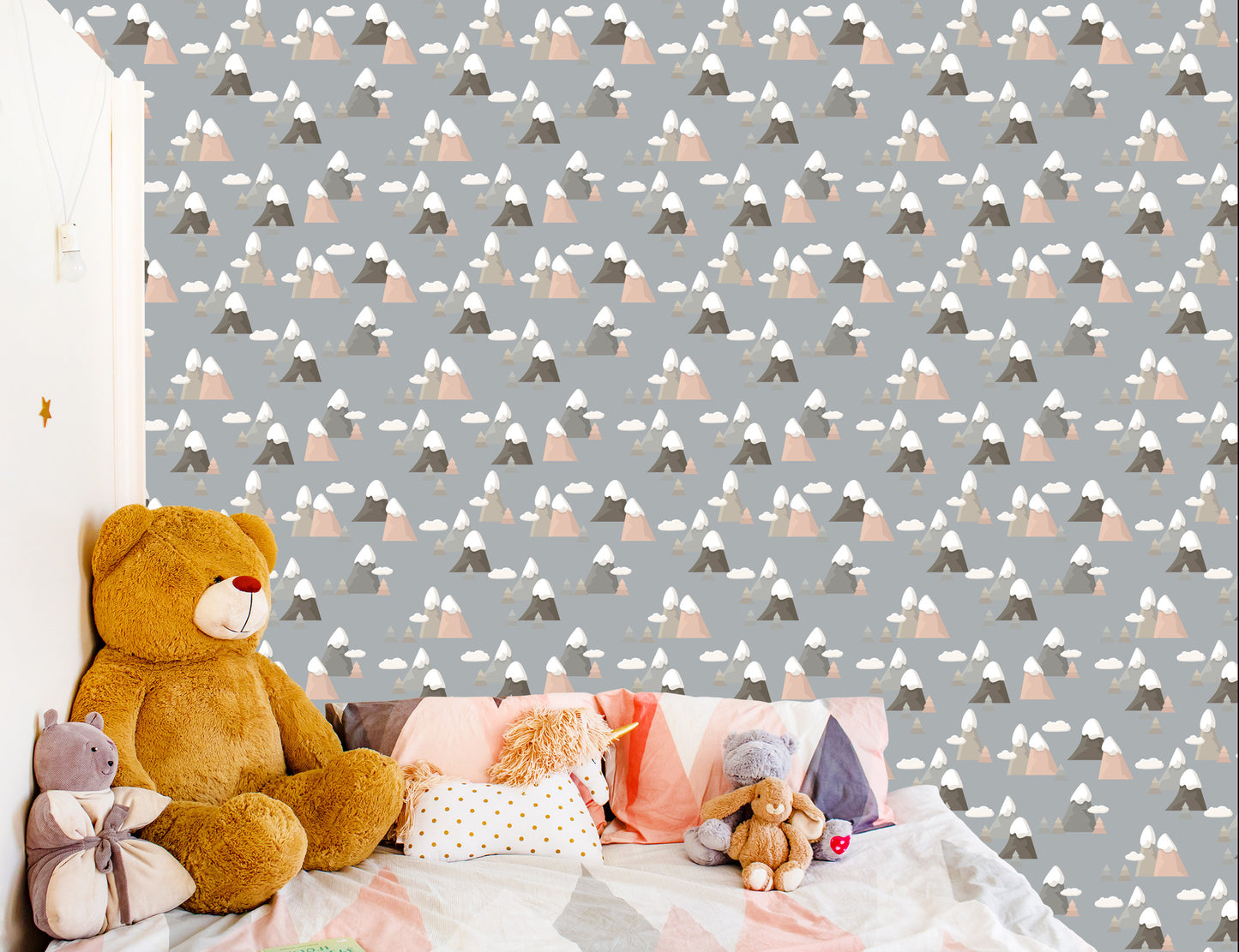 Wallpaper For Children - Mountains Pattern