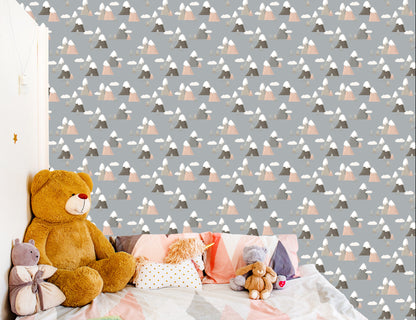 Wallpaper For Children - Mountains Pattern