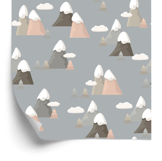 Wallpaper For Children - Mountains Pattern