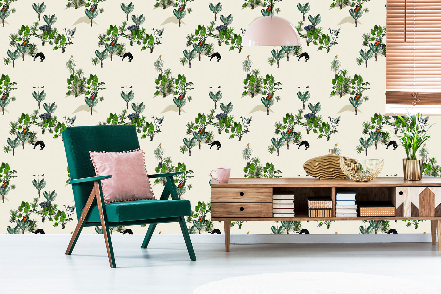 Wallpaper Savannah Animals And Trees
