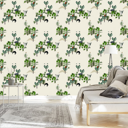 Wallpaper Savannah Animals And Trees