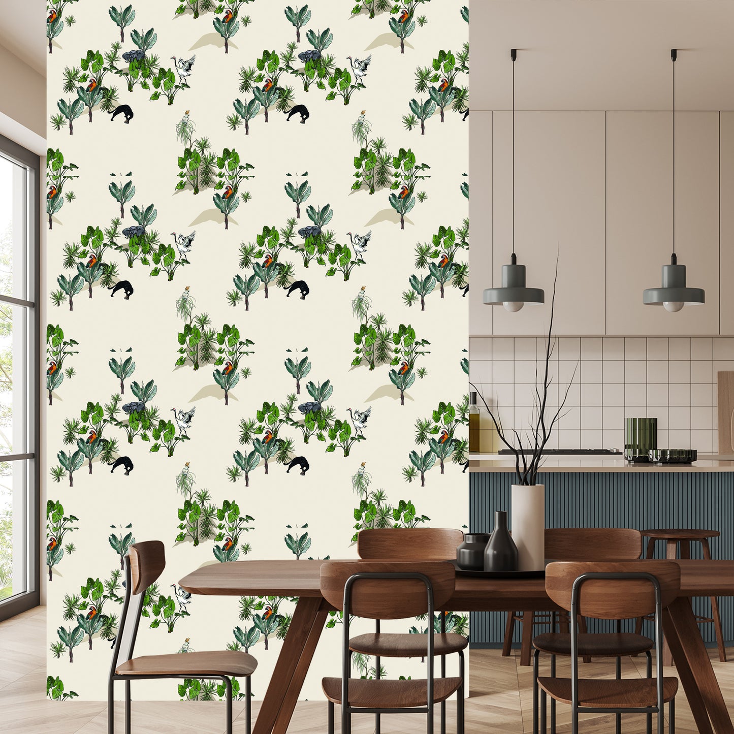 Wallpaper Savannah Animals And Trees
