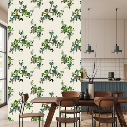 Wallpaper Savannah Animals And Trees