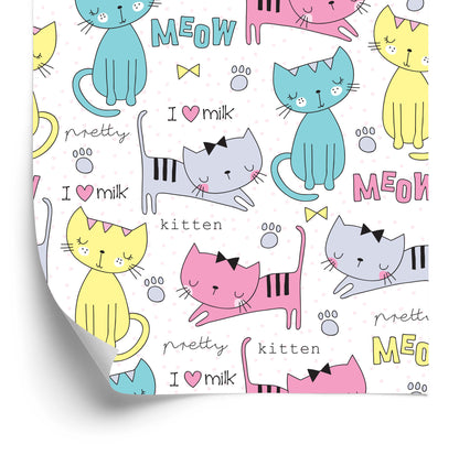 Wallpaper For Children - Colorful Cute Cats