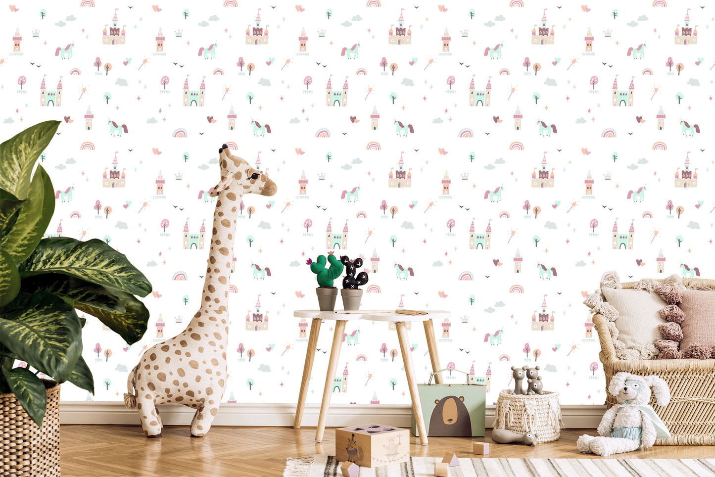 Wallpaper Clouds, Rainbow Unicorns From A Fairy Tale