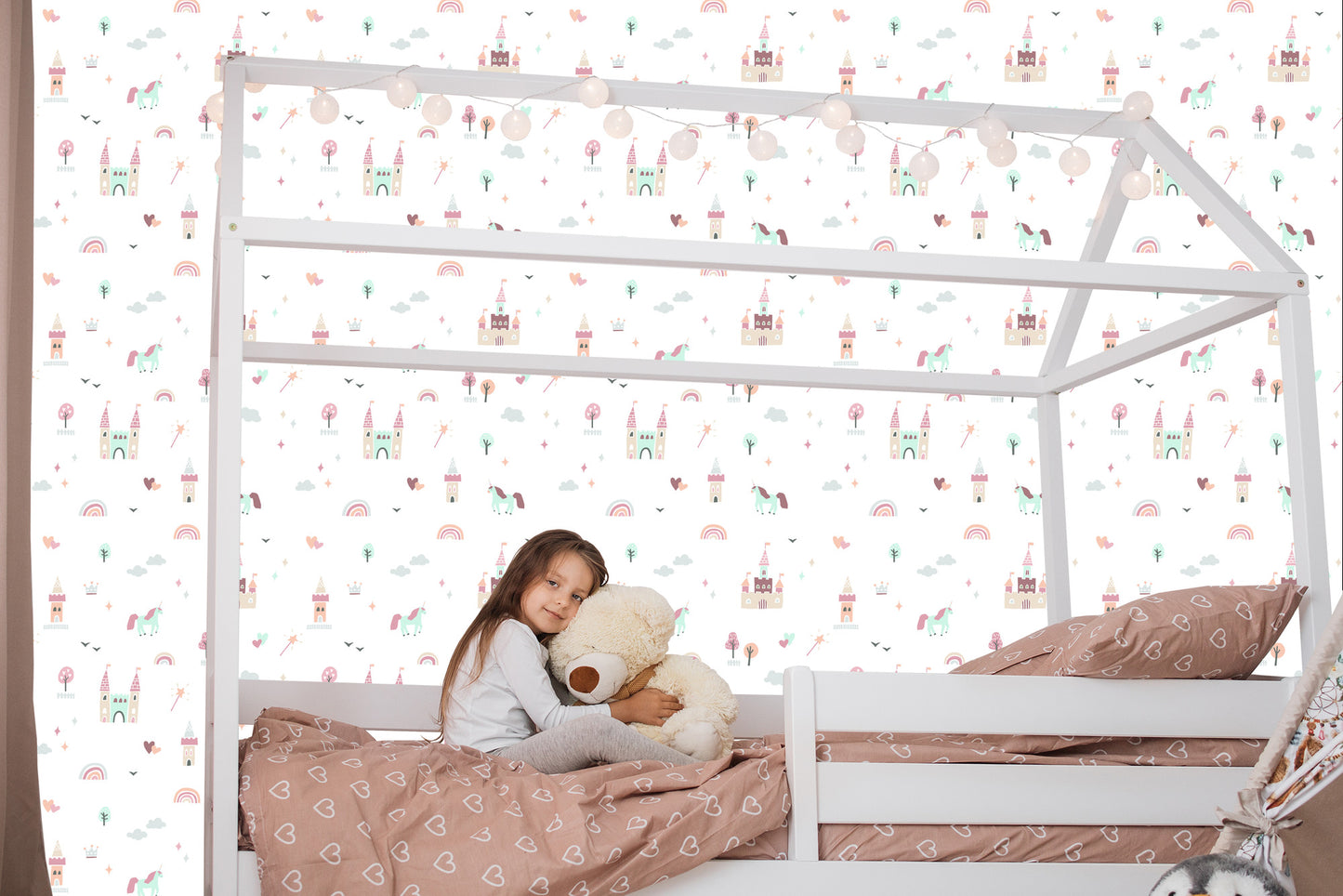 Wallpaper Clouds, Rainbow Unicorns From A Fairy Tale