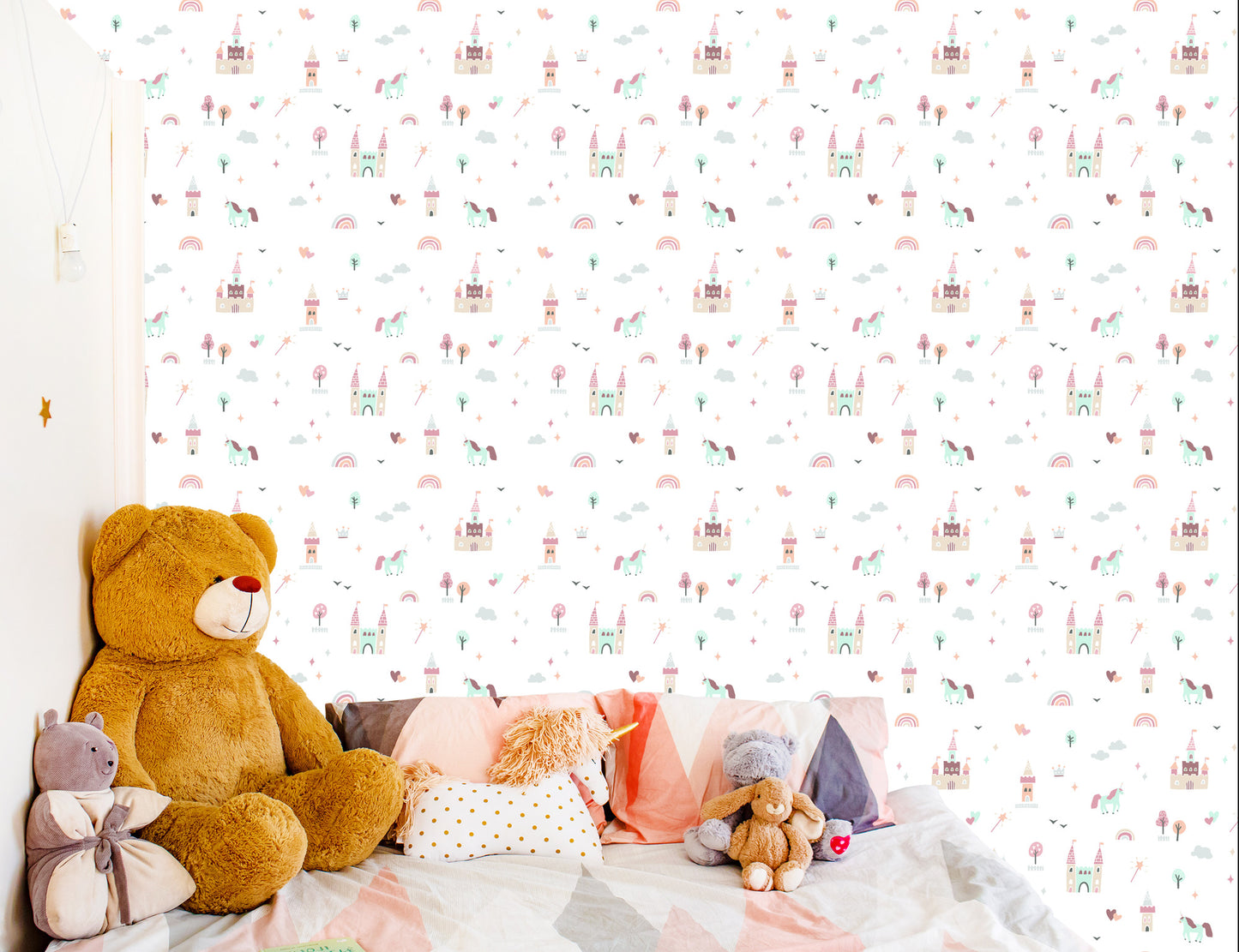 Wallpaper Clouds, Rainbow Unicorns From A Fairy Tale