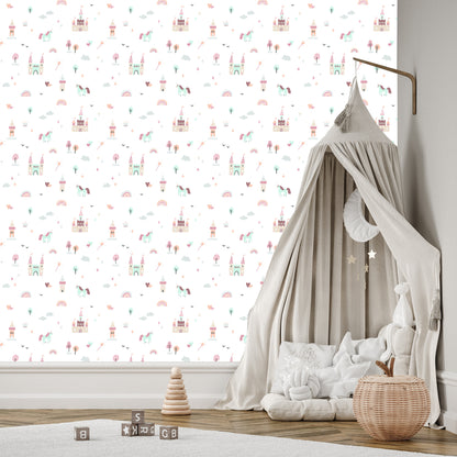 Wallpaper Clouds, Rainbow Unicorns From A Fairy Tale