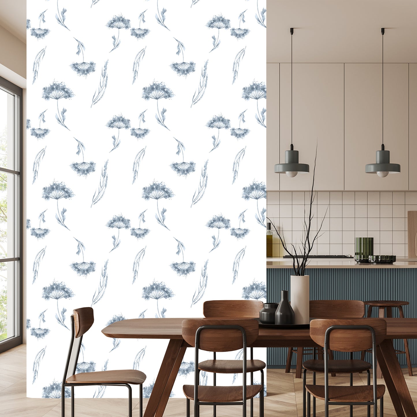 Wallpaper Wildflowers Painted With Watercolors