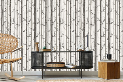 Wallpaper Trees In Pastel Colors