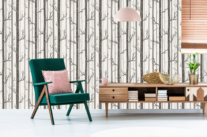 Wallpaper Trees In Pastel Colors