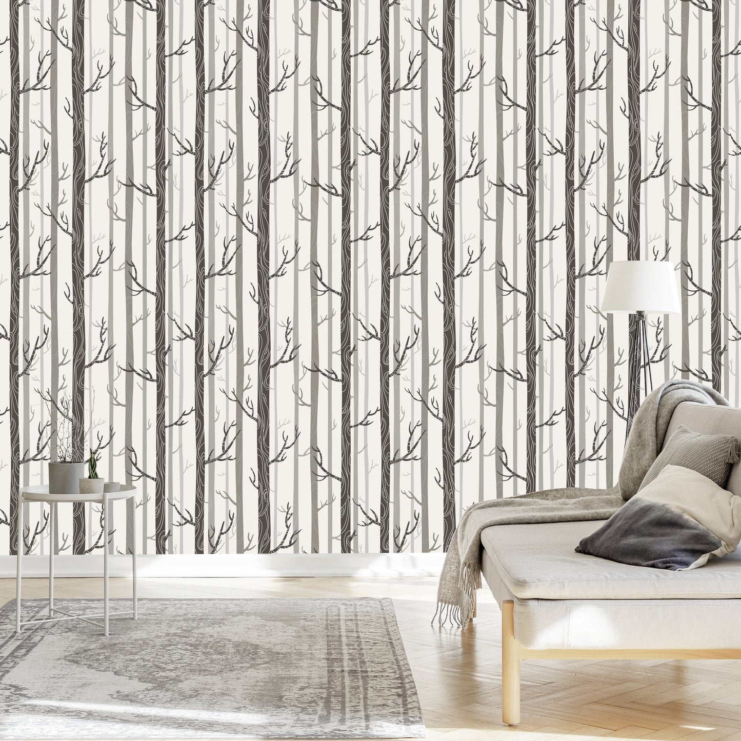 Wallpaper Trees In Pastel Colors