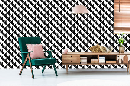 Wallpaper Black And White Geometric Patterns