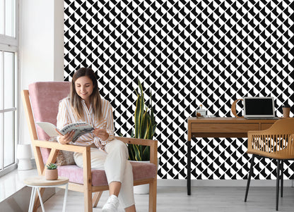 Wallpaper Black And White Geometric Patterns