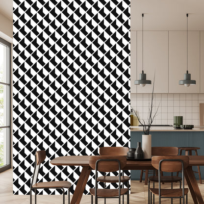 Wallpaper Black And White Geometric Patterns