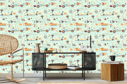 Wallpaper In Cars Rally Cars For Children's Room