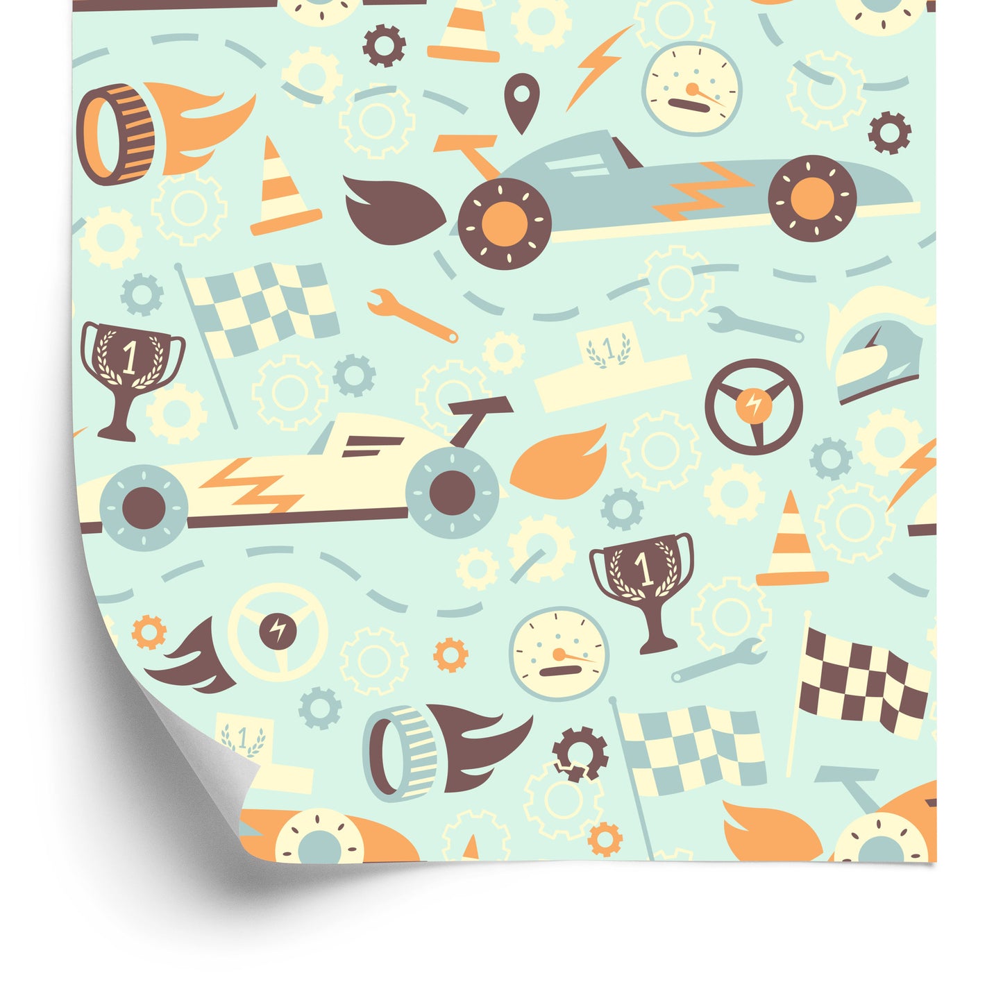 Wallpaper In Cars Rally Cars For Children's Room