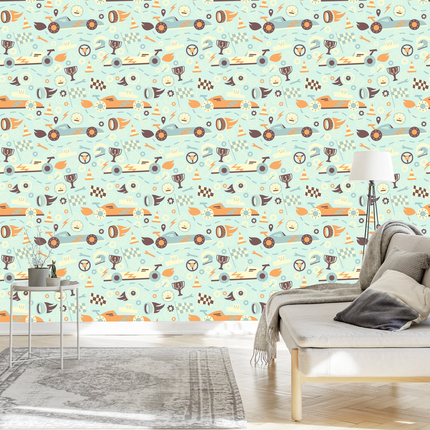 Wallpaper In Cars Rally Cars For Children's Room