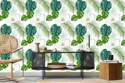 Wallpaper Diverse Leaves And Flowers