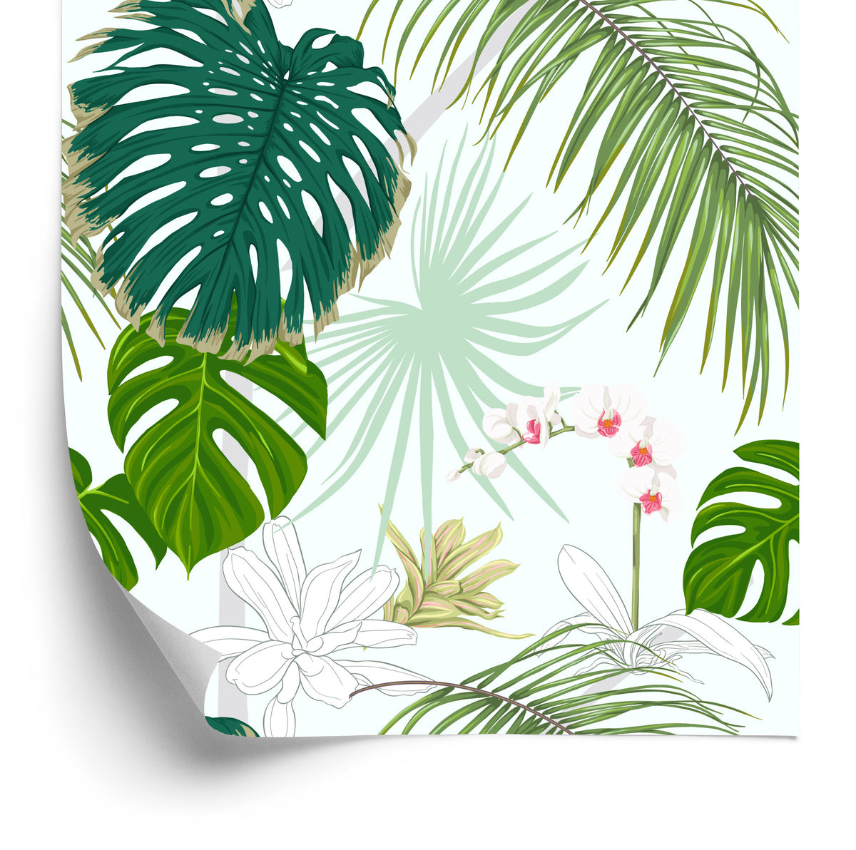 Wallpaper Diverse Leaves And Flowers