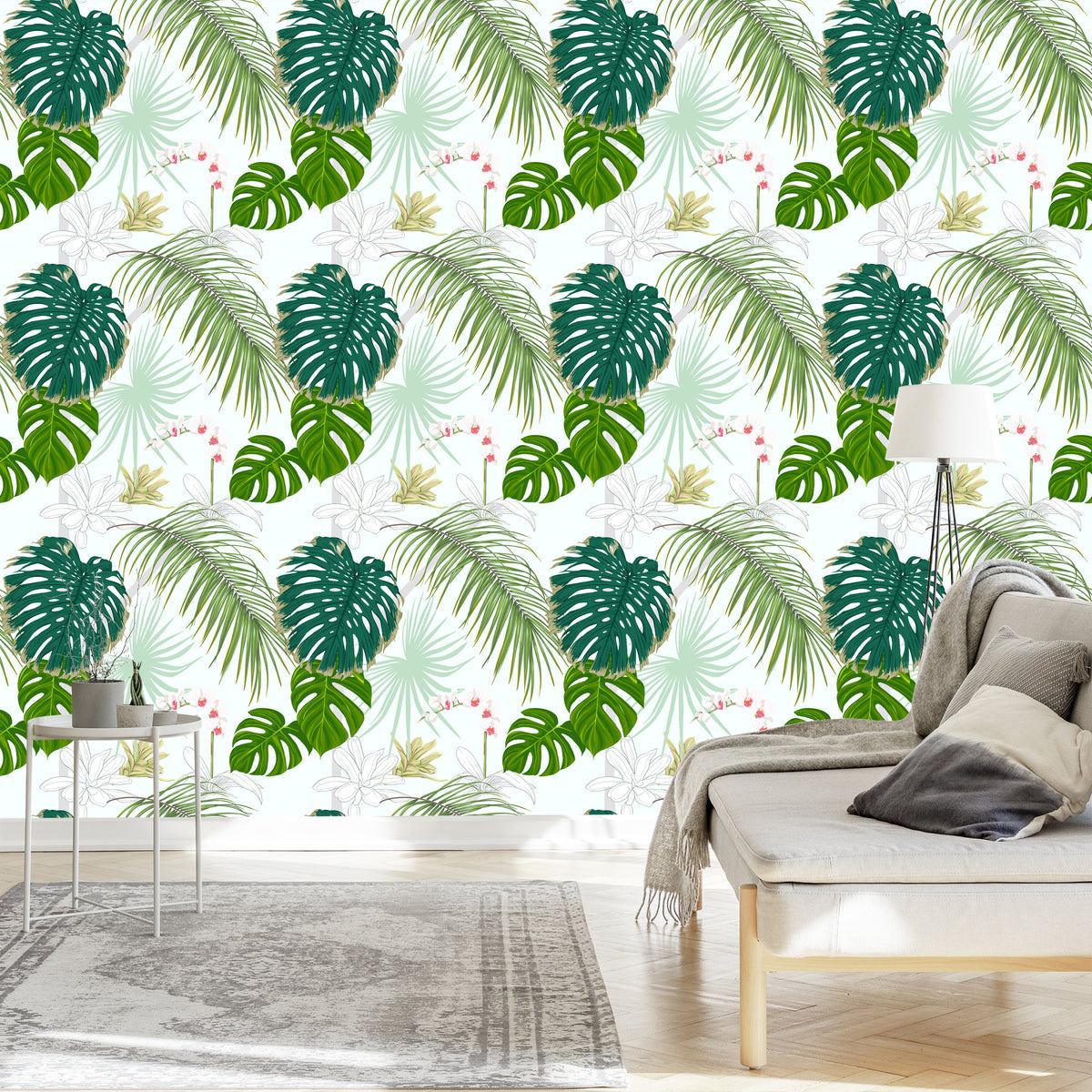 Wallpaper Diverse Leaves And Flowers